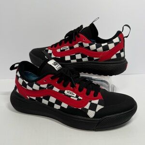 Vans UltraRange Checkerboard Red Black Low Top Shoes Men 5 Women 6.5 Skate Style